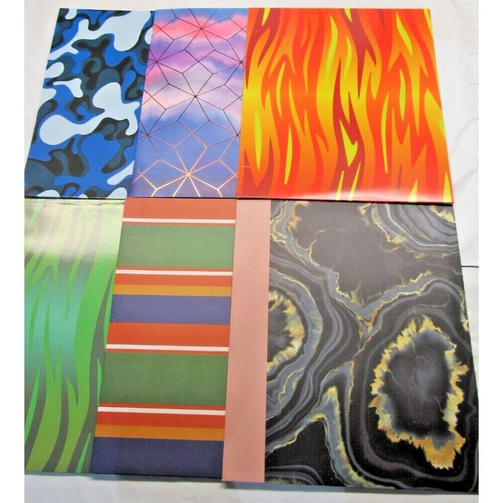 Lot of 500 RAMDOM Designs No Words 2-Pocket Paper Folder 8.5″X11″ by TopFlight